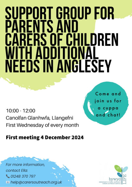 Grwp cefnogi i rieni a gofalwyr / Support group for parents an carers