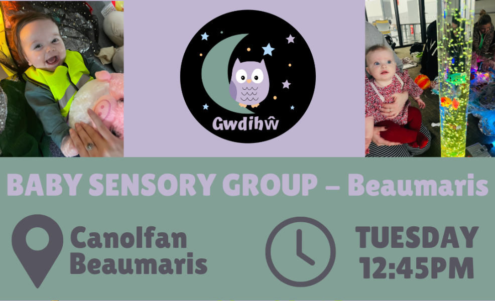 Baby Sensory Group.
Grŵp Synhwyraidd Babanod