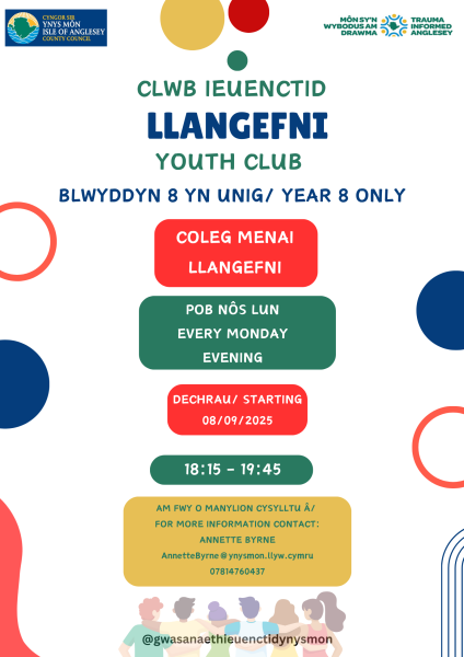 Clwb Ieuenctid Llangefni - Llangefni Youth Club
Blwyddyn 8 - Year 8