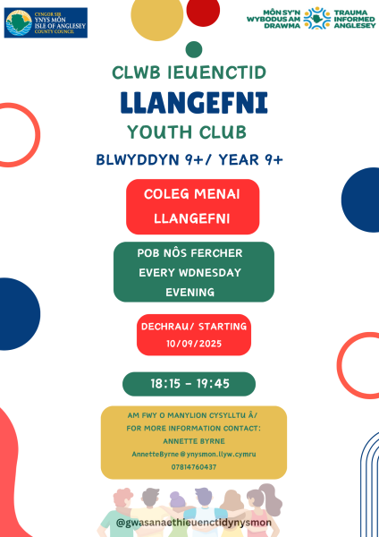 Clwb Ieuenctid Llangefni Youth Club

Blwyddyn 9+ - Year 9+